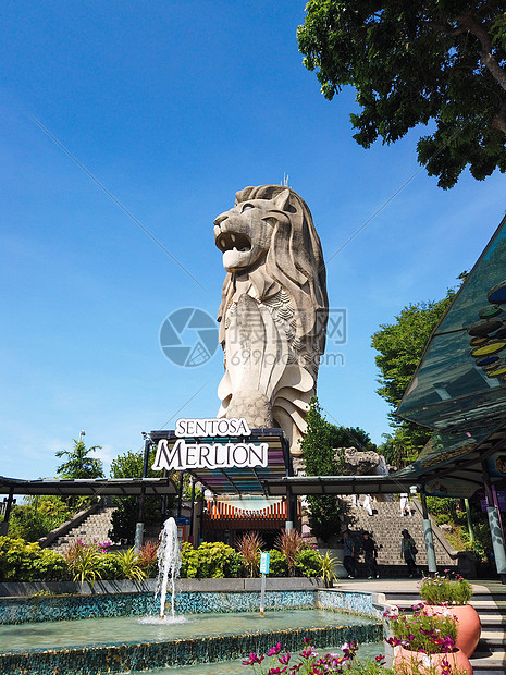新加坡环球影城建筑鱼尾狮图片