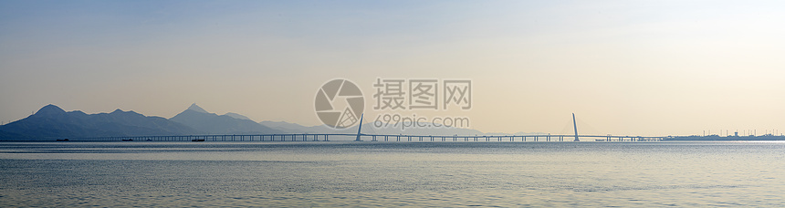 全景深圳湾大桥图片