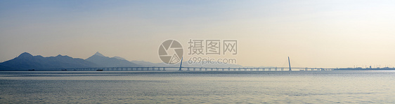 全景深圳湾大桥图片