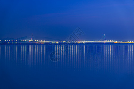 夜景海上深圳湾的大桥图片