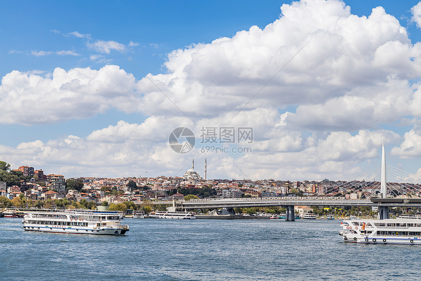 欧洲旅游名城土耳其首都伊斯坦布尔城市建筑风光图片