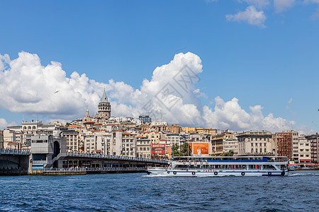 欧洲旅游名城土耳其首都伊斯坦布尔城市建筑风光背景图片