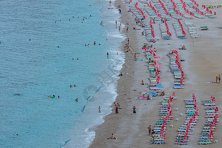 夏季蓝色爱琴海沙滩海边旅游度假图片