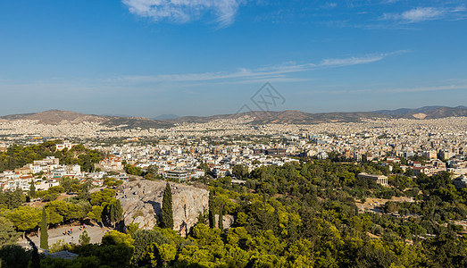 希腊雅典城市全景风光图片