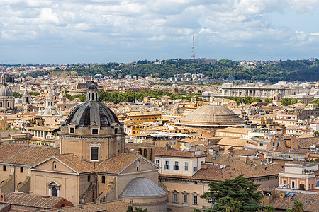 俯瞰意大利首都罗马古城图片