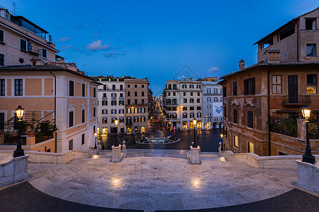 意大利旅游景点西班牙广场夜景图片