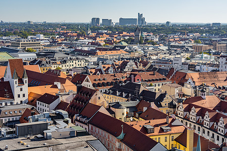 德国著名旅游城市慕尼黑城市建筑风光城市天际线图片