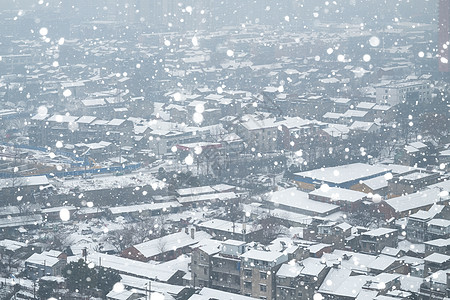 大雪天气武汉汉口冬天雪景背景