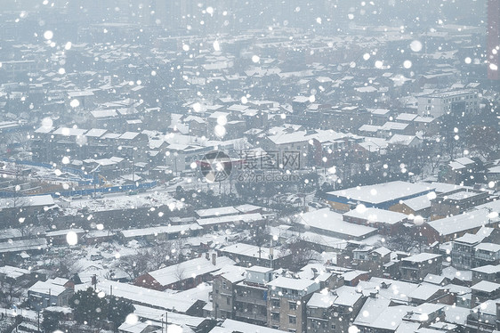 武汉汉口冬天雪景图片