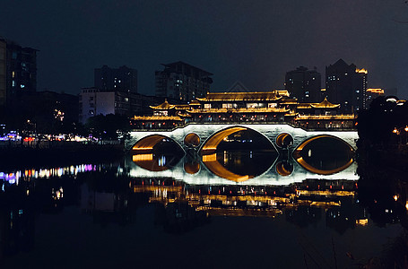 成都锦里成都九眼桥夜景背景