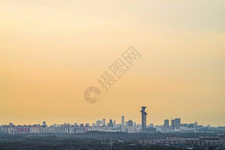 北京奥运村天际线背景图片