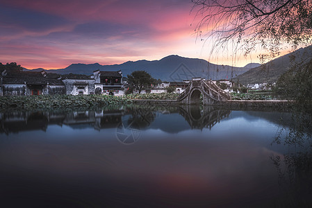 宏村山水田园风光图片