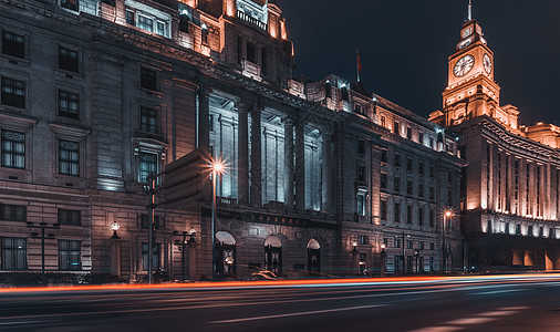 上海外滩夜景背景图片