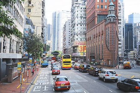 房子和公路中国香港城市道路背景