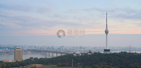 武汉电视塔长江大桥长图图片