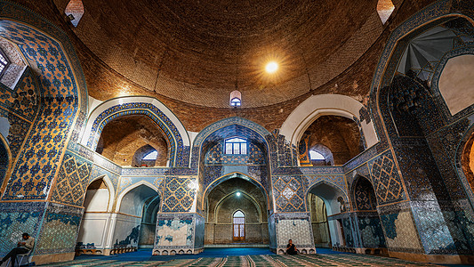 伊朗传统清真寺穹顶高清图片