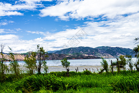 洱海畔风光背景图片