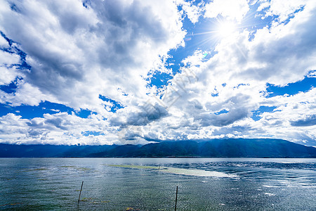 洱海畔风光背景图片