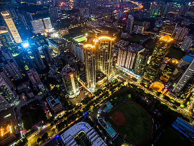 广州珠江新城中轴线航拍图片