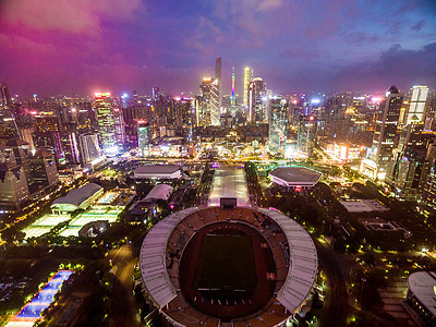 广州珠江新城中轴线航拍背景图片