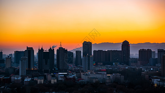 内蒙古夜景呼和浩特市区背景