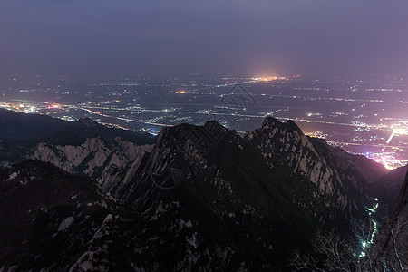 华山之巅风光背景图片