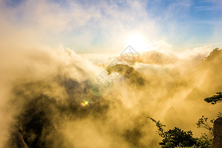 黄山自然风光背景图片