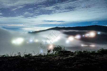 城市夜晚星空印尼布罗莫火山星空夜景背景