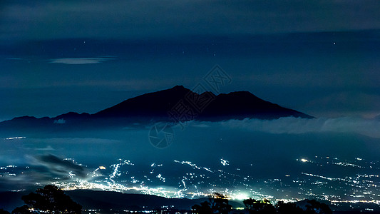 印尼布罗莫火山星空夜景图片