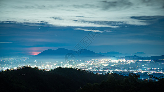 城市夜晚星空印尼布罗莫火山星空夜景背景