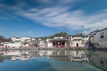 中国最美古村安徽宏村月湖图片