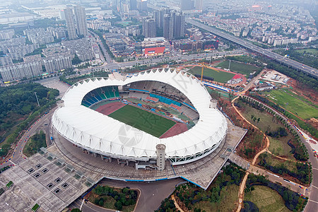 军运会素材武汉经济开发区的军运会场馆背景