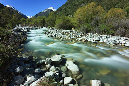 流水吉尔吉斯斯坦自然风光背景