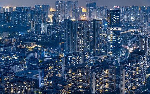 深圳南山区城市夜景图片