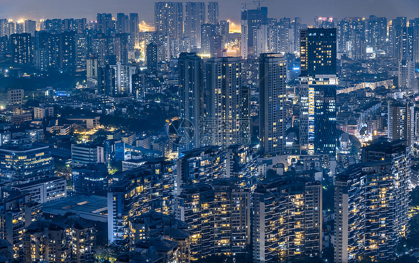 深圳南山区城市夜景图片