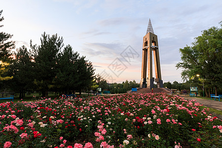 吉尔吉斯斯坦比什凯克胜利公园景色背景