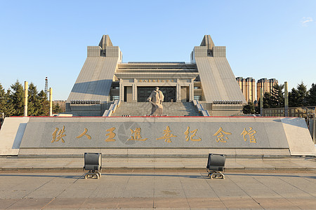 中国石油LOGO黑龙江省大庆市铁人纪念馆背景