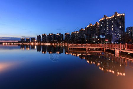 黑龙江省大庆市三永湖夜景图片