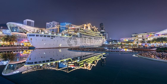 深圳南山海上世界夜景图片