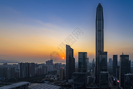 日落深圳城市建筑图片