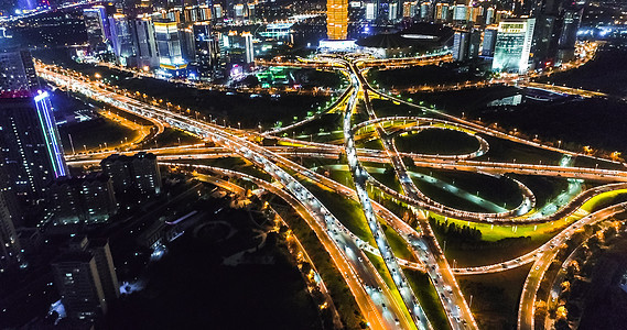 河南郑州郑东新区夜景图片