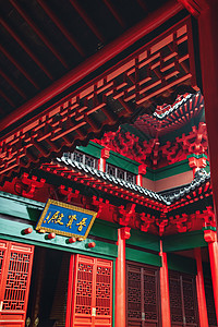 南京毗卢寺中国红传统宗教建筑图片