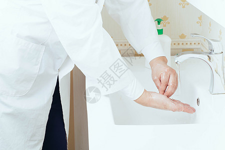预防病毒正确洗手背景图片