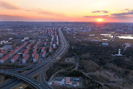 黑龙江省大庆市俯视图图片素材