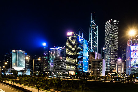 香港城市夜景背景图片