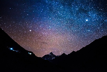 西藏夜晚的星空图片