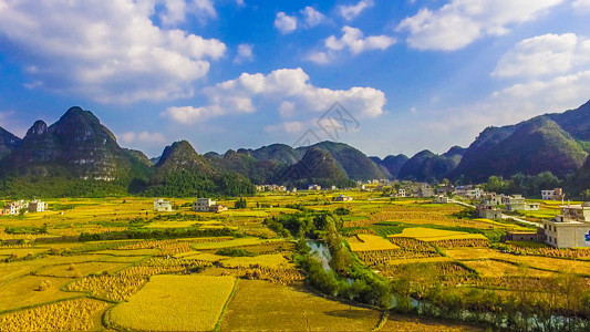 贵州独山下司田园风光背景图片