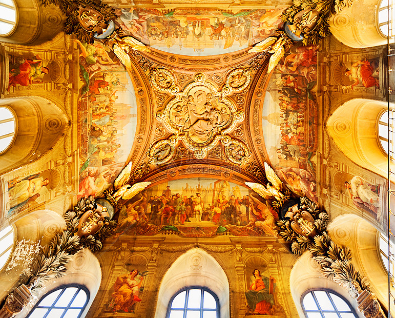 法国巴黎卢浮宫博物馆的壁画