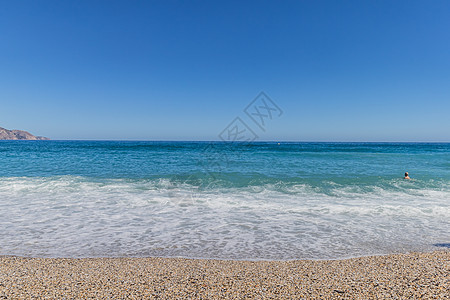 夏季海滩夏季地中海海滩背景