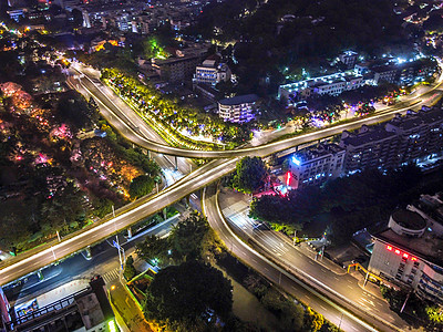 福州城市cbd夜景背景图片